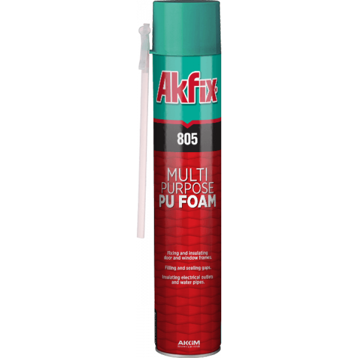 Монтажная пена Akfix 805 многоцелевая бытовая полиуритановая 850гр