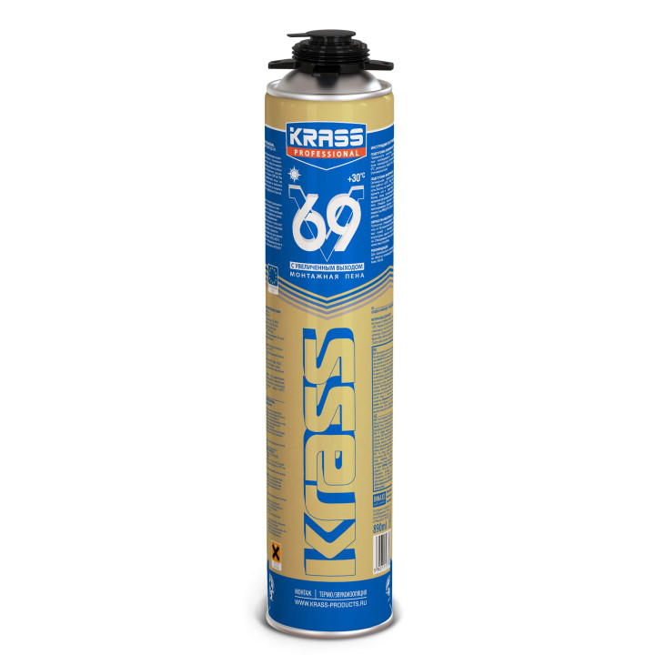 Монтажная пена KRASS Professional V69 пистолетная 89л