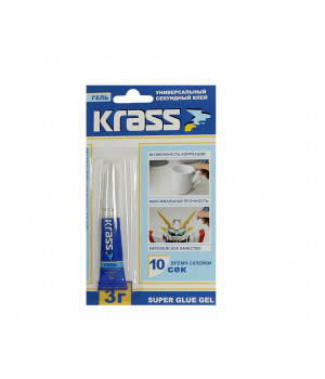 Клей KRASS гель секундный 3 г.