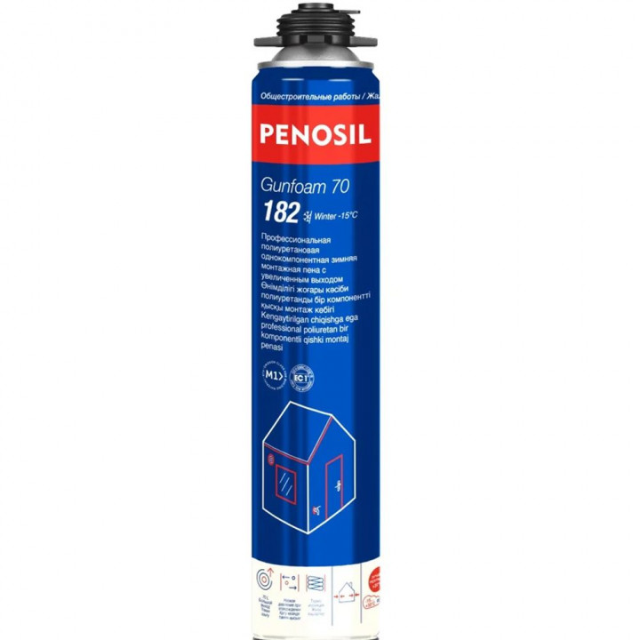 Монтажная пена PENOSIL Gunfoam 70 182 Winter профессионал. 850 мл с увеличен.выходом зимняя