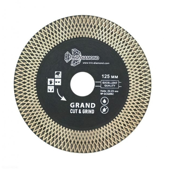 Диск алмазный отрезной 125*22,23 Турбо серия Grand Cut & Grind GCG002