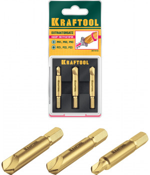 Набор экстракторов поврежденного крепежа (3шт) KRAFTOOL 26770-Н3