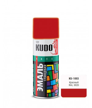 Краска аэрозоль красная 520 мл KUDO KU-1003 RAL3020