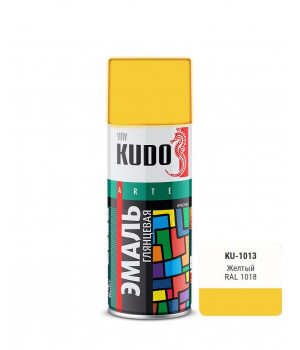 Краска аэрозоль желтая 520 мл KUDO KU-1013 RAL1018