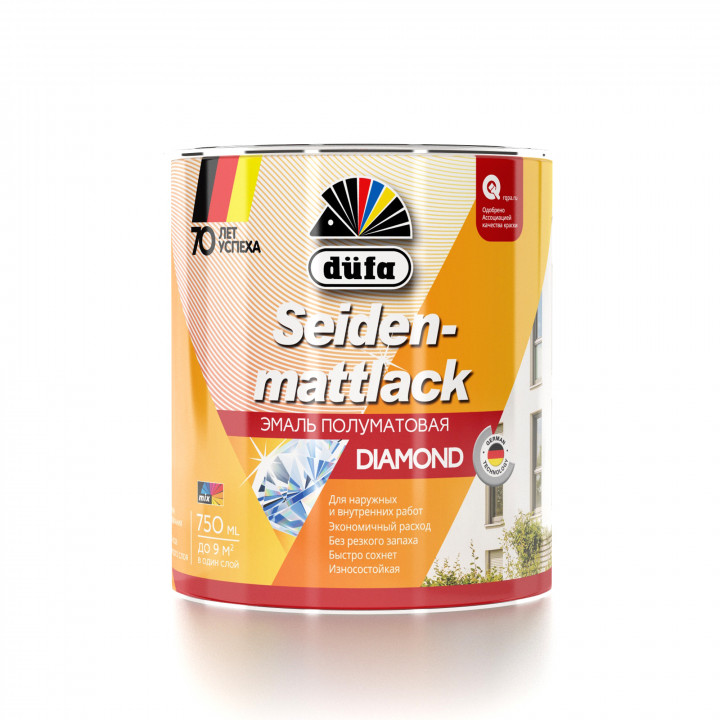 Эмаль Dufa SEIDENMATTLACK белая 750мл