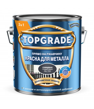 Эмаль ХАММЕРАЙТ графитовая гладкая RAL 7024 2л (Topgrade)