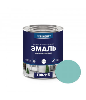 Эмаль ПФ-115 0,9кг PROREMONTT Л-С Мятный RAL 6027 (6647)