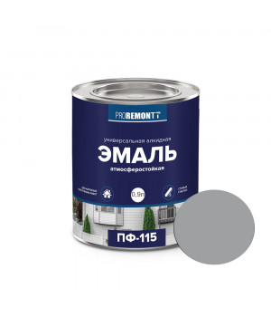 Эмаль ПФ-115 0,9кг PROREMONTT Л-С Серый RAL 7004 (6669)