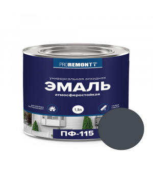 Эмаль ПФ-115 1,9кг PROREMONTT Л-С Графит RAL7024