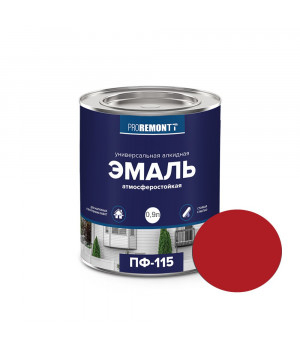 Эмаль ПФ-115 0,9кг PROREMONTT Л-С красный (6642)