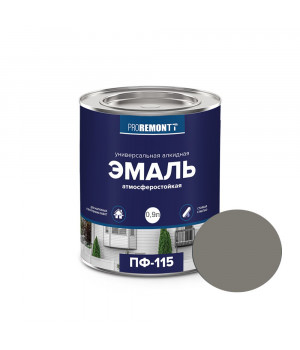 Эмаль ПФ-115 0,9кг PROREMONTT Л-С серый (6660)
