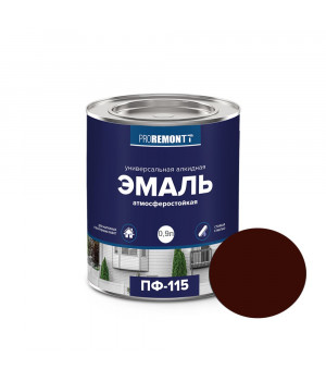 Эмаль ПФ-115 0,9кг PROREMONTT Л-С шоколадно-коричневый (6692)