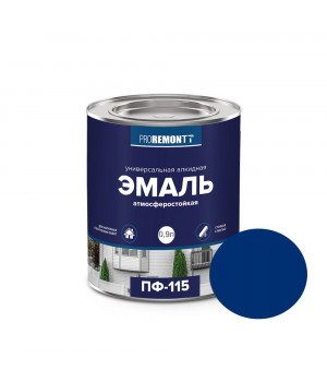 Эмаль ПФ-115 0,9кг PROREMONTT Л-С синий (6674)