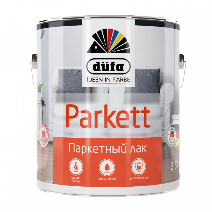 Лак Dufa PARKETT паркетный полуматовый 2,0л