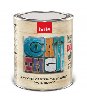 Покрытие BRITE FLEXX декоративное по дереву экстерьерное палисандр банка 0,9л