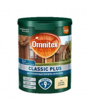 Пропитка декоративная для защиты древесины Omnitex Classic Plus 3 в 1 база CLR 2.5л