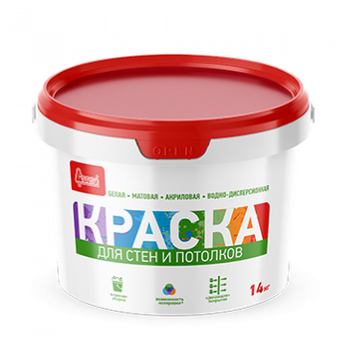 Краска д/стен и потолков 14кг СТАРАТЕЛИ