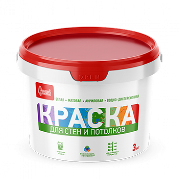 Краска д/стен и потолков 3кг СТАРАТЕЛИ