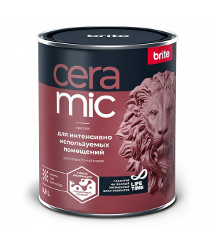 Краска BRITE CERAMIC для интенсивно используемых помещений база А 0,9л