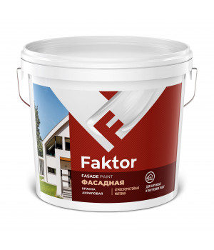 Краска FAKTOR фасадная белая, ведро 13кг