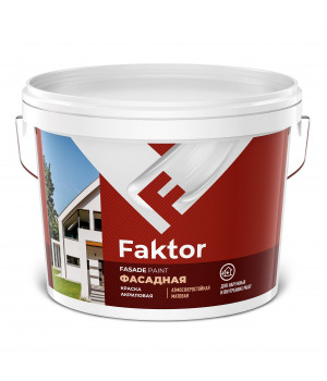 Краска FAKTOR фасадная белая, ведро 6кг