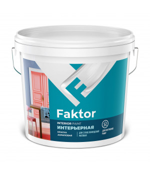 Краска FAKTOR интерьерная белая, ведро 13кг