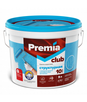 Краска PREMIA CLUB структурная база А, белая  9л