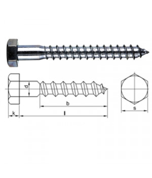 Шуруп с шестигранной гол. (DIN571) 5х30