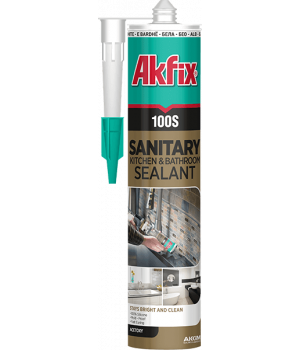 Силикон санитарный Akfix 100S 280мл прозрачный