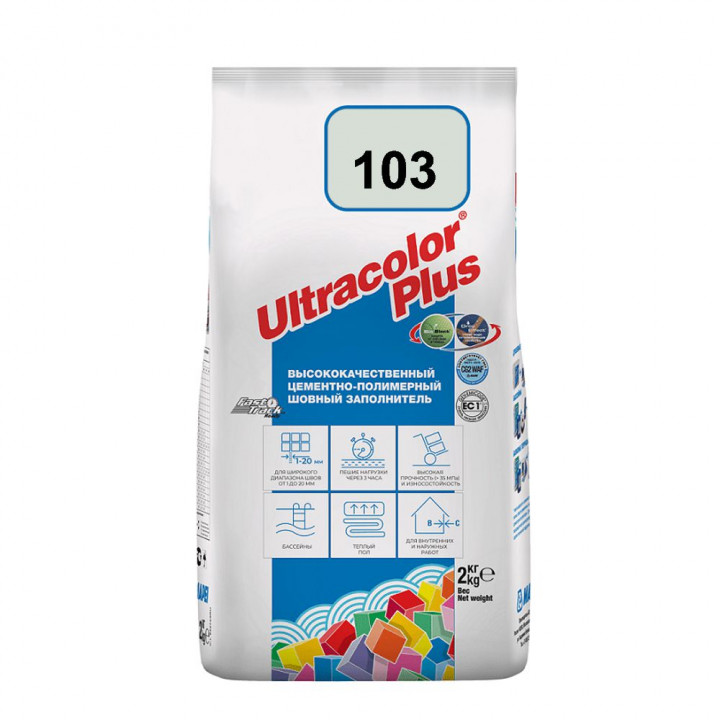 Затирка ULTRACOLOR PLUS 103 белая луна  2кг