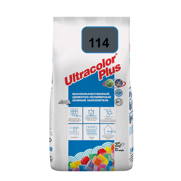 Затирка ULTRACOLOR PLUS 114 антрацит 2кг