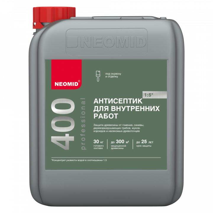 Неомид 400 деревозащитный состав для внут. работ 5л