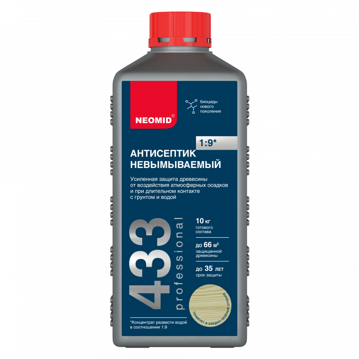 Неомид 433 невымываемый антисептик усиленный конц. 1:9 1кг