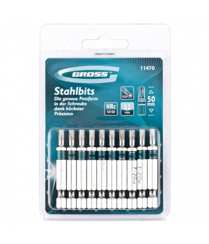 Набор бит Torx 20 х 50, сталь S2, 10 шт. Gross