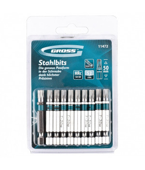 Набор бит Torx 30 х 50, сталь S2, 10 шт. Gross