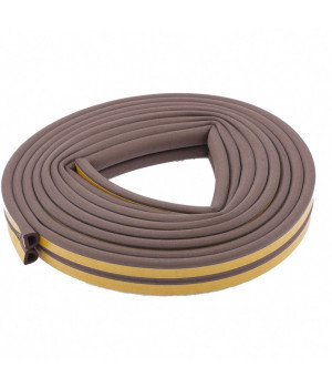 Уплотнитель, 12 м, профиль "D", коричневый Сибртех